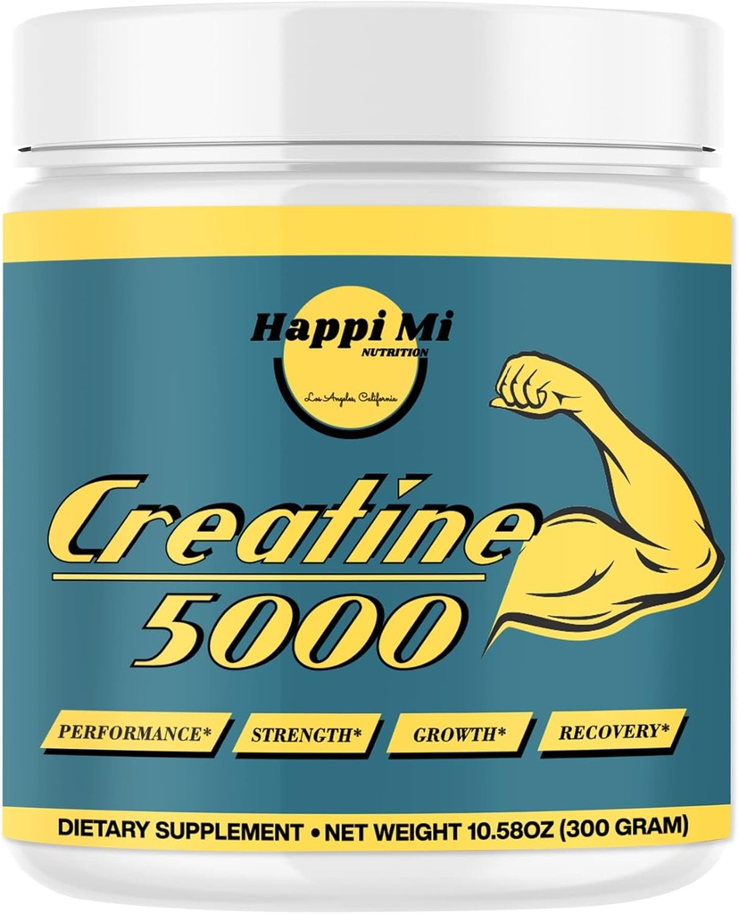 Mikronizovaný kreatin Monohydrát Prášek, Neochucený, Předcvičení, PostWorkout, Zotavení, budování svalů, Zlepšit atletický výkon, 300 Gram, 5000mg na Serving, 60 Služeb