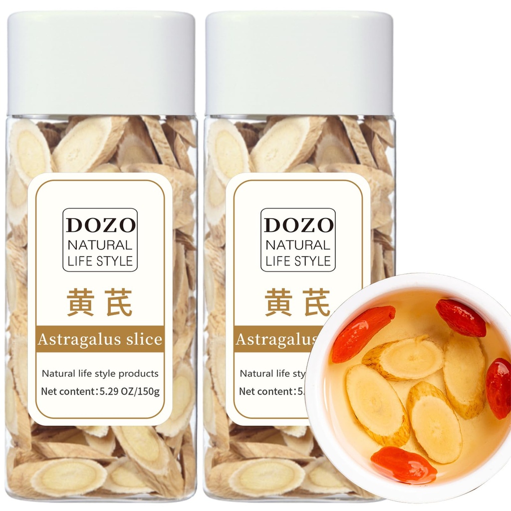 DOZO Astragalus Slice Radix Astragalus Root Huang qi Tea Astragalus 300g / 10.5oz Premium Astragalus Root Tea Slices