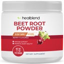 zdravou směs Organic Beet Root Powder - Nitric Oxide Beets, Zdravá podpora krevního tlaku, Krevní oběh Superfood Borůvkové ochucené - 30 Služeb