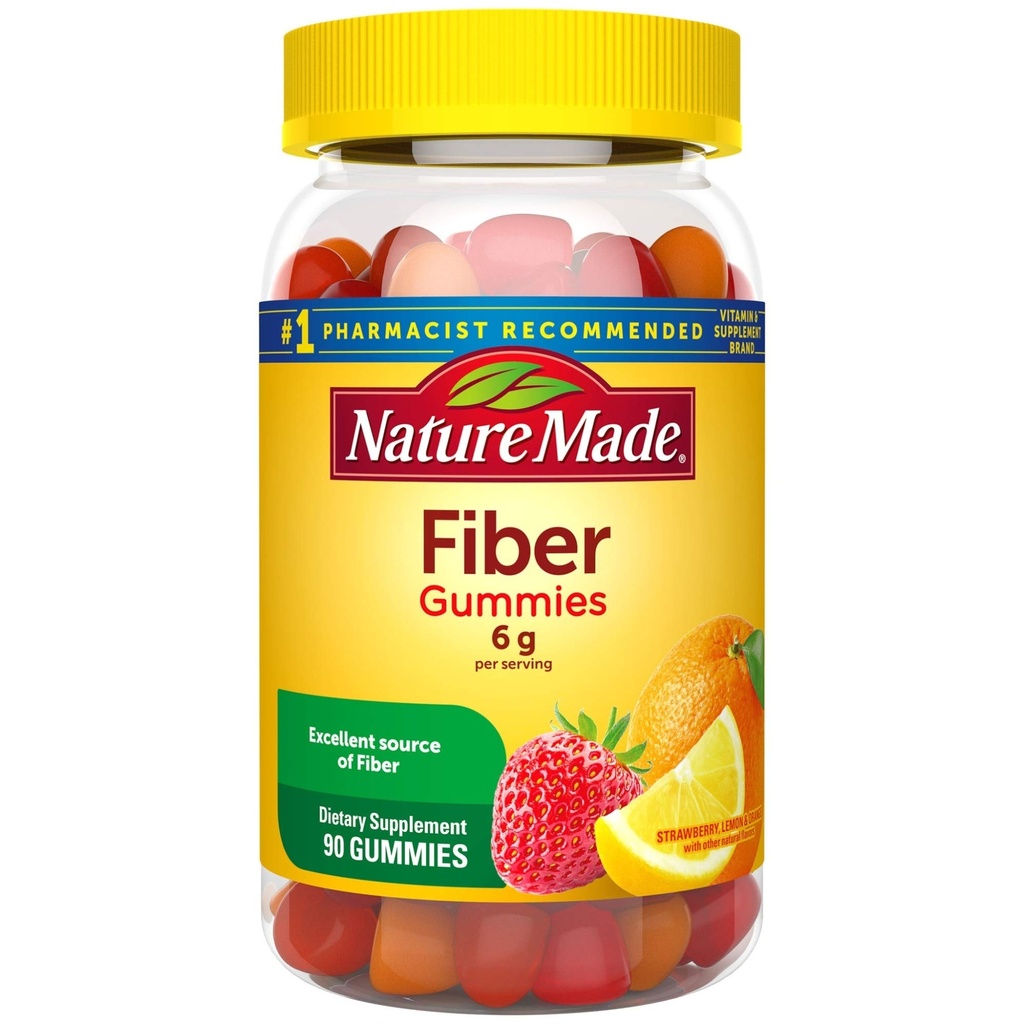 Příroda vyrobeno Fiber 6 g, Dietní dodatek pro podporu trávicího zdraví, 90 Vláknité žlaby, 30 denní zásobování