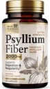Psylium Husk Kapsle 1500 mg - Natural Fiber Supplement Pills, Daily Digestion, Colon Health, & Regularity Support, Plant Based Psylium Husks Powder Caps, Vegan, Non- GMO - 180 Veggie Kapsle
