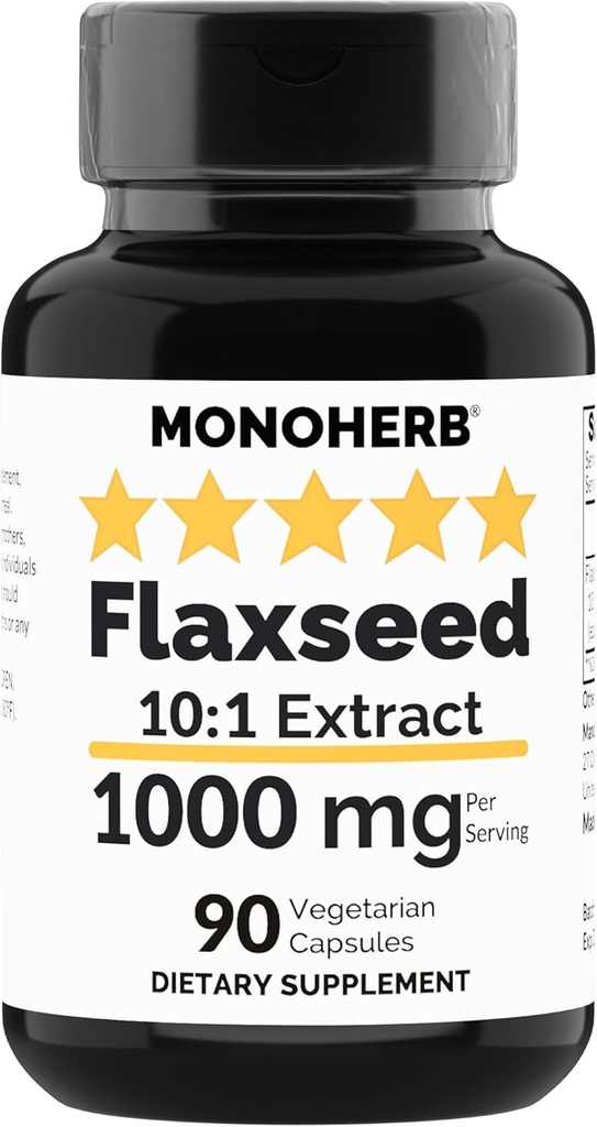 MONOHERB Flaxseed Extract 1000 mg - 90 Vegetariánských tobolek