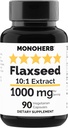 MONOHERB Flaxseed Extract 1000 mg - 90 Vegetariánských tobolek
