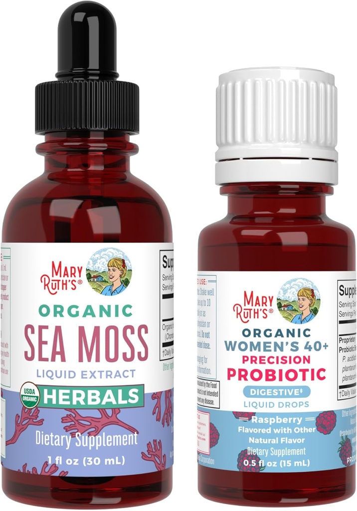 MaryRuth Organics Probiotic Digestion (Raspberry) pro ženy 40 + & Moss Kapky 124; USDA Organic, Clean Label Project Ověřené ® Duševní 124; Vitaminy pro Gut zdraví a imunity 124; Vegan, Non- GMO, gluten zdarma