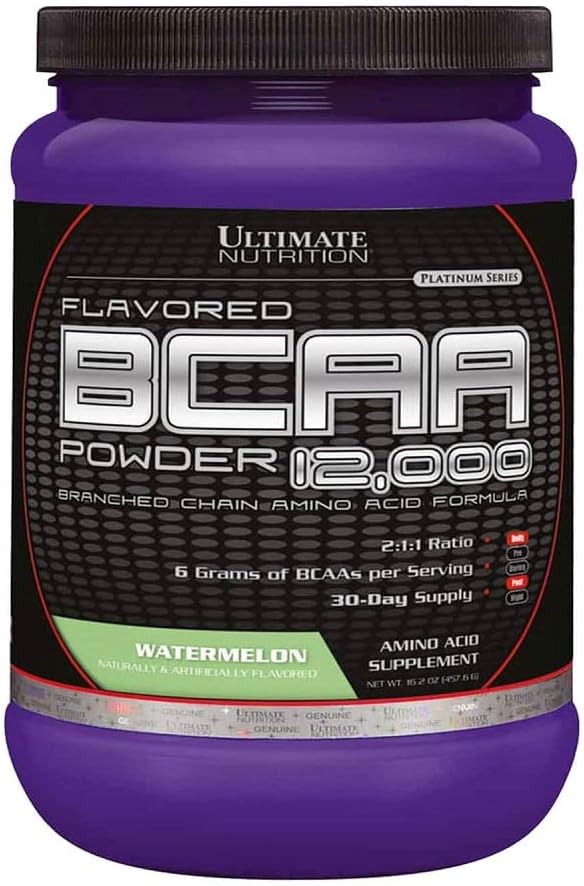 Ultimate Nutrition Ochucené BCAA Powder - Kofein zdarma s 3g Leucin 1.5g Valin 1.5g Izoleucin - příspěvek cvičení Amino Acid dodatek, Grape, 30 Služeb