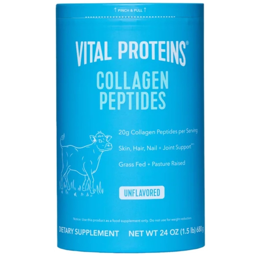 Vitální proteiny přírodní celá výživa Kolagen Peptidy - Pasture raised, Tráva Fed, Paleo Friendly, Lepek zdarma, Jednosložkové - 24 Ounce