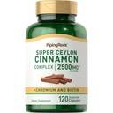 Piping Rock Ceylon Skořice Kapsle 124; 120 pilulky 124; Komplexní dodatek s chromem a biotin 124; Vegetariánské, Non- GMO, gluten zdarma