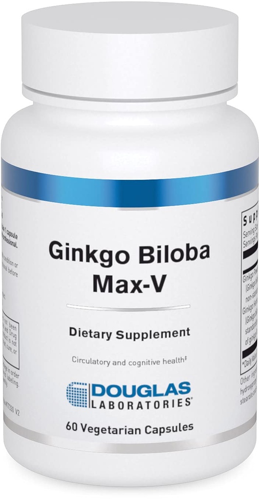 Douglas Laboratories Ginkgo Biloba Max- V TABLE 124; Podporuje zdravé cirkulace 124; 60 Kapsle