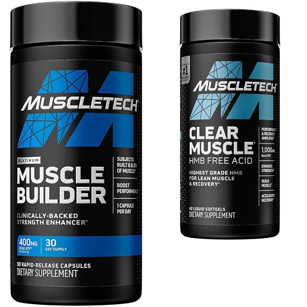 MuscleTech budování svalů s vrcholem ATP a jasné svaly s HMB, Muscle Stavební doplňky pro muže a ženy, 30 + 42 Počet