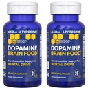 Dopamin Brain Food - 650mg L-Tyrosin dodatek - Dopamin dodatek pro Focus & Mental Drive - Podporuje duševní energii - Neurotransmiter Podpora s B vitaminy - 120 Kapsle