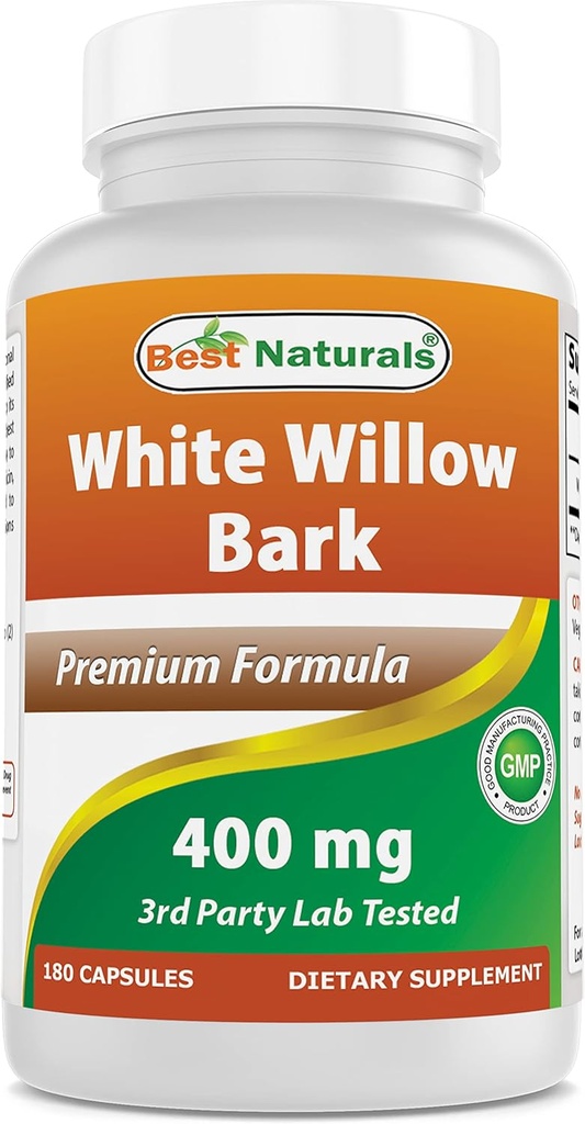 Nejlepší Naturals White Willow Bark 400 mg 180 Kapsle