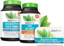Zenwise Zdraví Dědičné Enzymy, No Bloat, a Free Travel Tin s probiotika pro trávicí a Gut zdraví 124; Bloating Relief pro ženy a muže