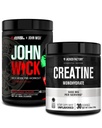 Jacked Factory X John Wick - Wick Mode Pre Workout Powder (Osaka Cherry Blossom, 40 Servings) & Creatine Monohydrát Powder (Neochucený, 30 Servings)