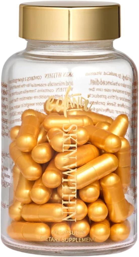Kůže ve vlasech kůže & hřebíky Kolagen přírodní dietní dodatek s vitaminem C a mořský kolagen, 30 denní dodávka, 60 Kapsle