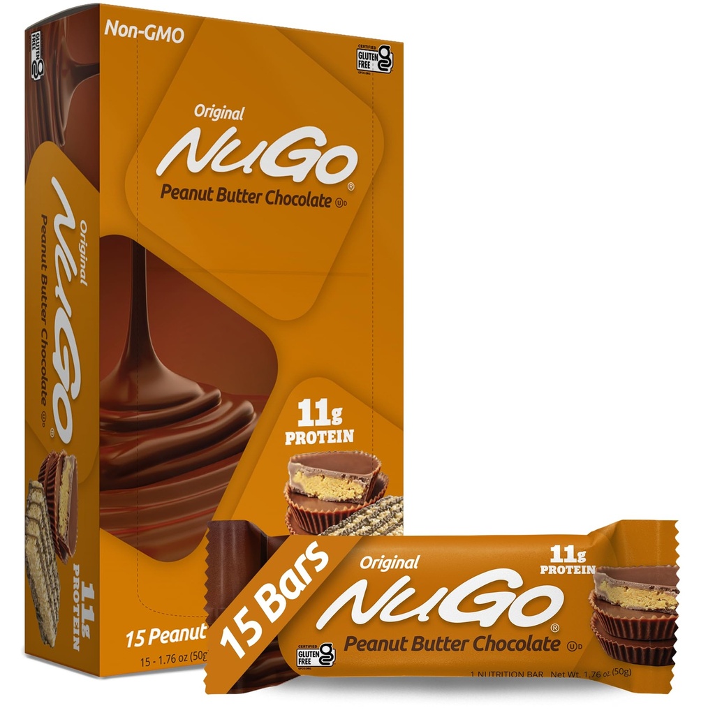 Nugo protein bar, arašídové máslo, 11g protein, gluten zdarma, 15 Počet