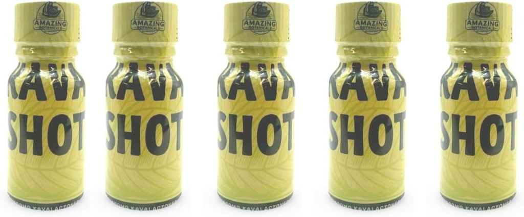 Amazing Botanicals KAVA Shot - 500mg Kavalactones - Original Flavor - Dietní dodatek - 5 Count - 10ml