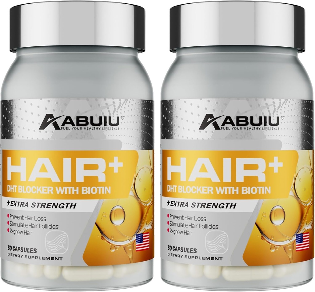 Biotin pro růst vlasů ženy muži - Biotin doplněk 5000 mcg, s vitaminem C E B12 B6 Podpora silné nehty péče o vlasy zdraví - USA Made - 120 Kapsle / 2 Balení