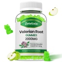 Organické kořínkové gumy, bylinný dodatek pro relaxaci a nálady, spánkové gumy bez melatoninu pro dospělé, vegan, non-GMO, Apple Flavor, 60 Počet