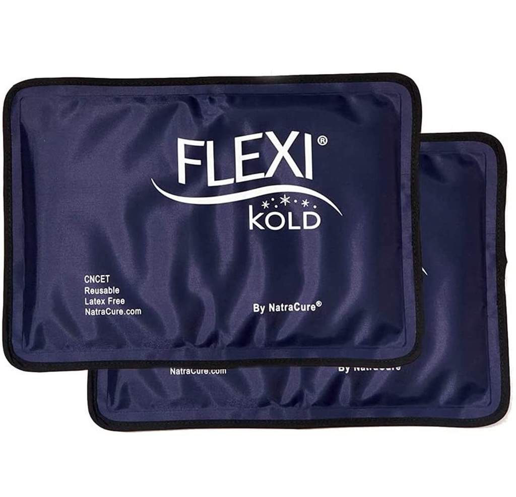 2 FlexiKold Gel Ice Packs - Ledové balíčky pro zranění, Reliéf bolesti zad, Knee Ice Pack Wrap, Po operaci, Ice Pack pro Knee - 6303-COLD-2PK by NatraCure - Medium - 2PK