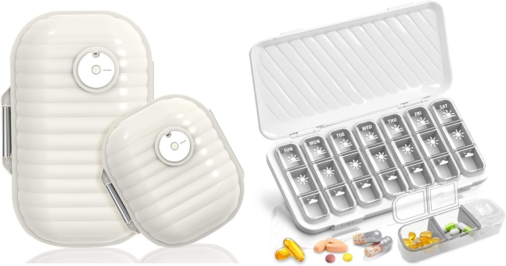 Travel Pill Organizer, 7 Day & Pill Organizátor 3 Times A Day, 7 Day Pill Box - Globální týdenní Pill Organizátor Denní medicína Kontejner Disperer Pouzdro pro vitamin Fish Oil Dodatek
