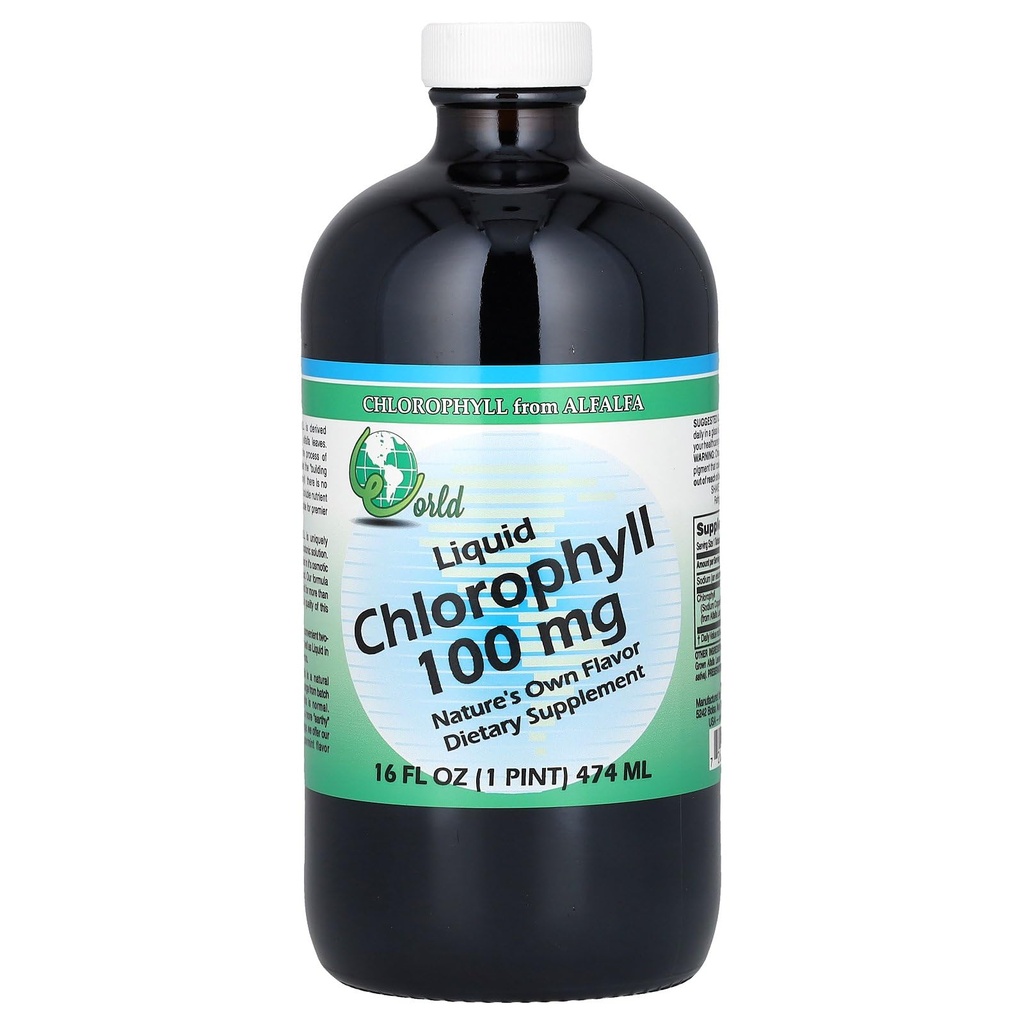 Světová organizace Chlorofyl dodatek Liquids, 100 mg, 16 Ounce, 16 Fl Oz (balení po 1)