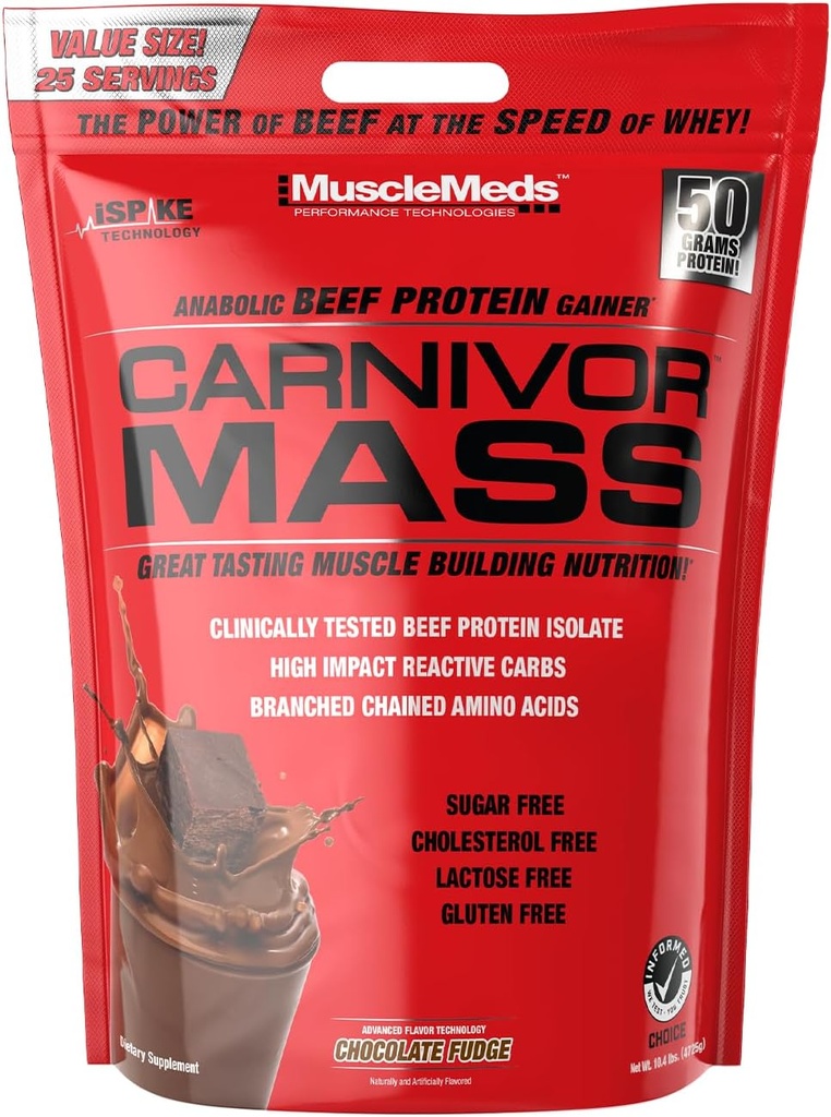 Čokoláda Fudge Carnivor Mass 10lb od MuscleMeds
