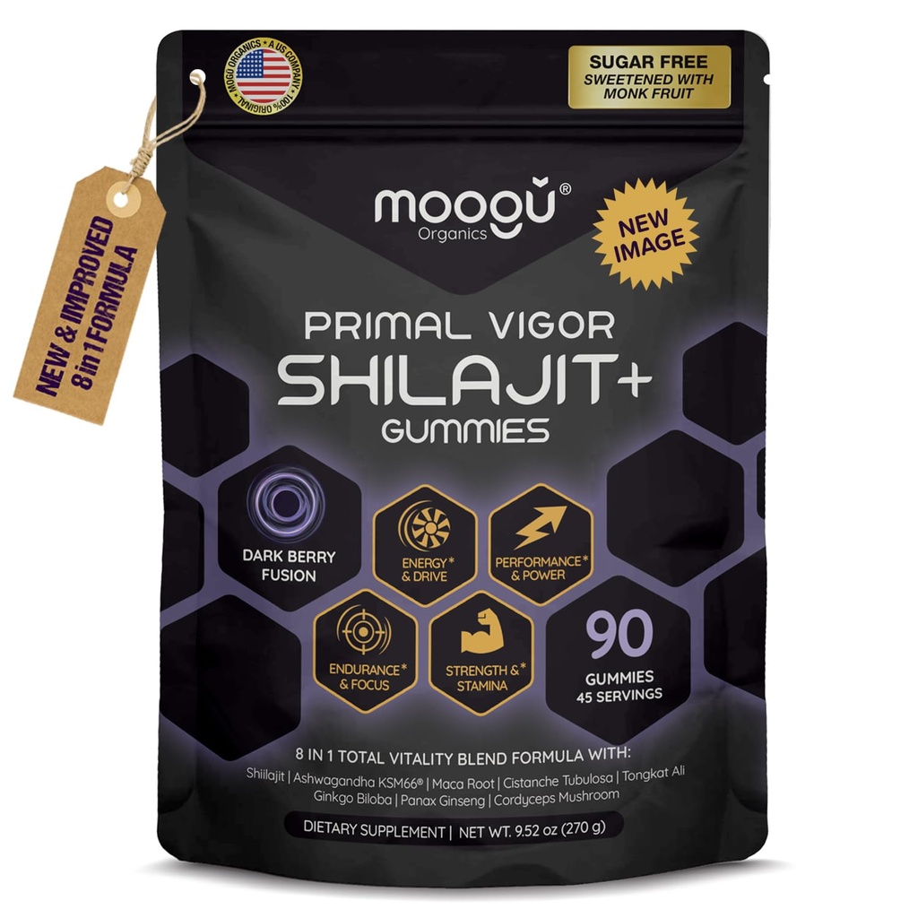 18,000mg Čisté Himalayan Shilajit (90 Gummies) Ashwagandha, 75% Fulvic Acid & 85 + Trace Minerals I Men, Women I Panax Ginseng, Rhoddiola, Turmeric, Gingko Biloba, Cordyceps, StingNettle.