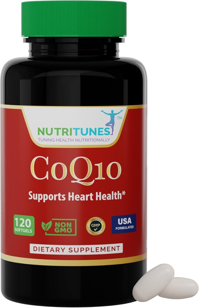 CoQ10 100mg Softgels - High Absorption Antioxidant Supplement for Heart Health, Energy Production, and Cellular Support - Non- GMO, Gluten- Free - 120 Softgels, 4- Month Supply