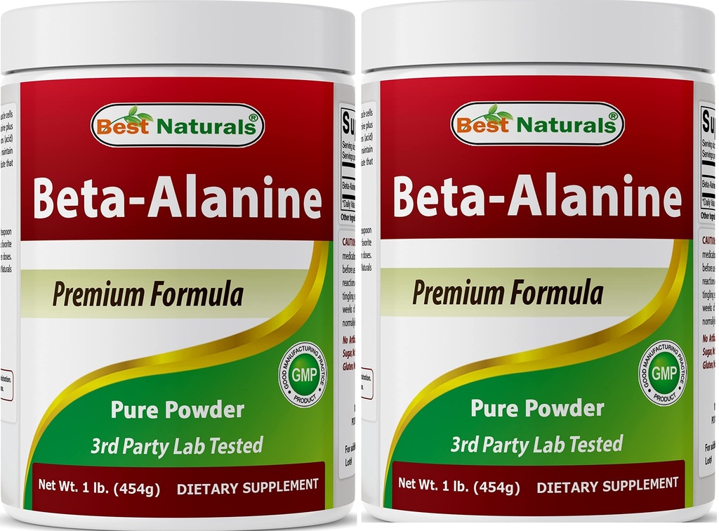 Nejlepší Naturals Beta Alanin čistý prášek 1 libra (1 LB (balení po 2))