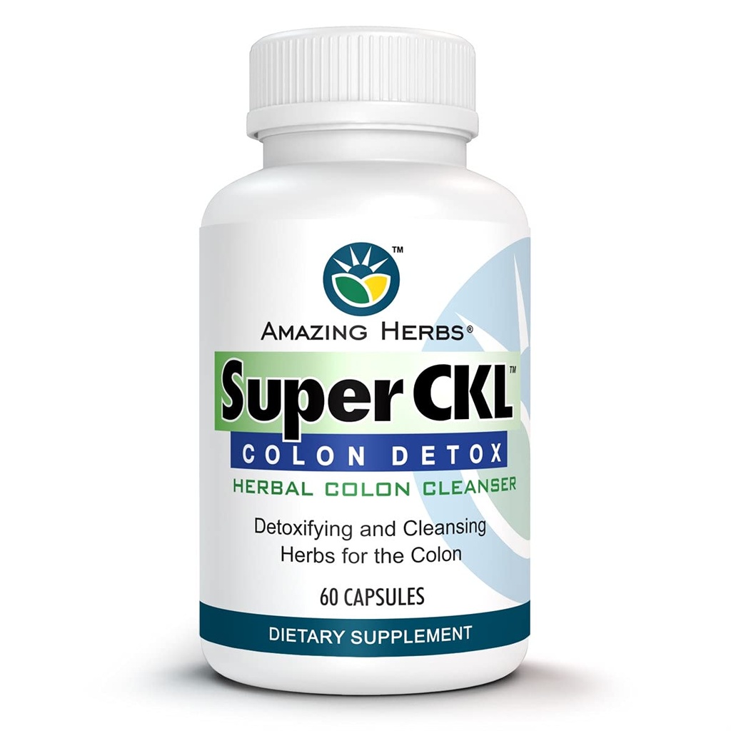 Úžasné Byliny Super CKL Colon Detox - All- Natural, Bylinné Colon Cleanser, Zlepšuje trávení & AIDS v odstranění odpadu - 60 Počet