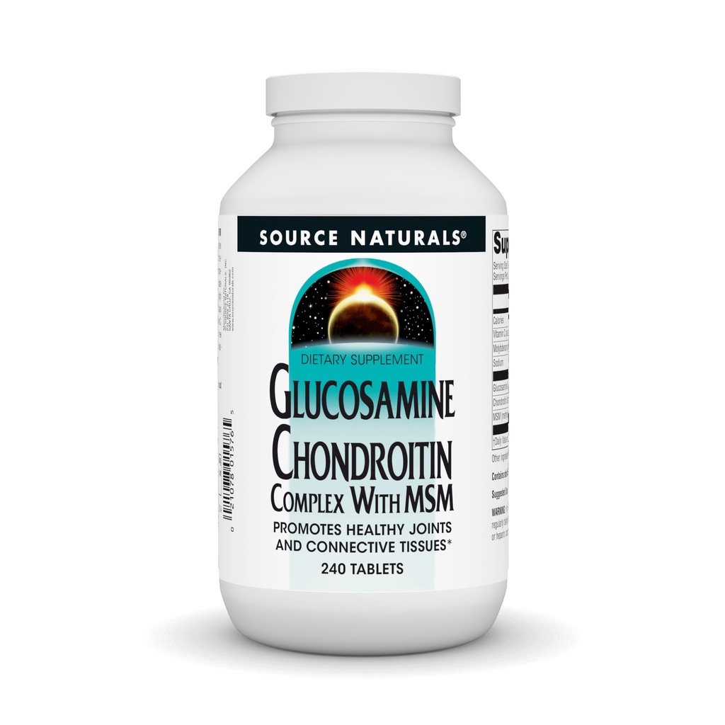 Zdroj Naturals Glucosamine Chondroitin Komplex s MSM, Promotes Zdravé provázky a Connective Tossues * - 240 Tablety