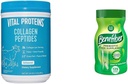 Vitální proteiny Neochucené kolagen Peptidy (24 Oz) & Benefiber Prebiotic Fiber dodatek Neochucené (17.6 Oz)