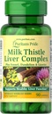 Puritan 's Pride Milk Thistle Játra Komplex, podporuje zdravé funkce jater, 90 Hrabě, Bílé
