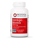 PROTOKOL PRO LIFE BALANCE Ginkgo Biloba - 120 mg Ginkgo Biloba Extract - s Eleuthero - pro podporu mozkového zdraví a krevního oběhu - mléčné výrobky zdarma & Non- GMO - 100 Veg Kapsle