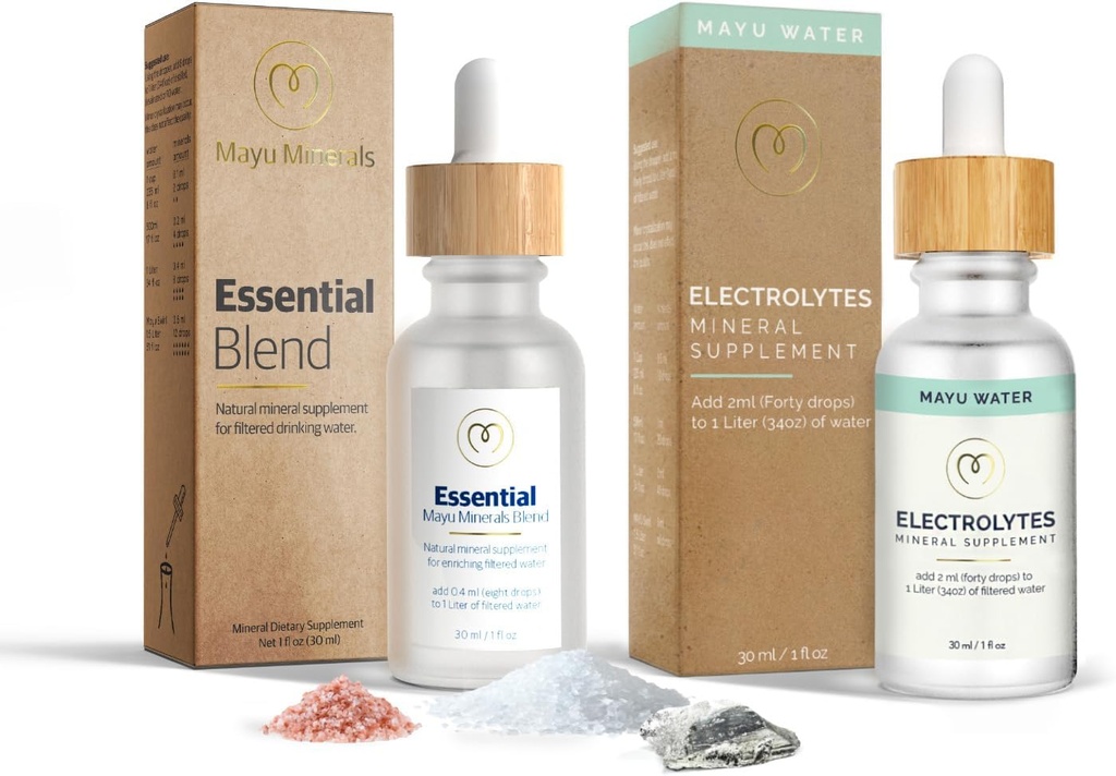 MAYU Esenciální míchání a elektrolyt vodní kapky Minerály nabíjení Bundle