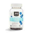 365 by Whole Foods Market, Probiotic + Fiber Gummies 2 Billion CFU, Natural Blue Malina Flavor, 60 ct