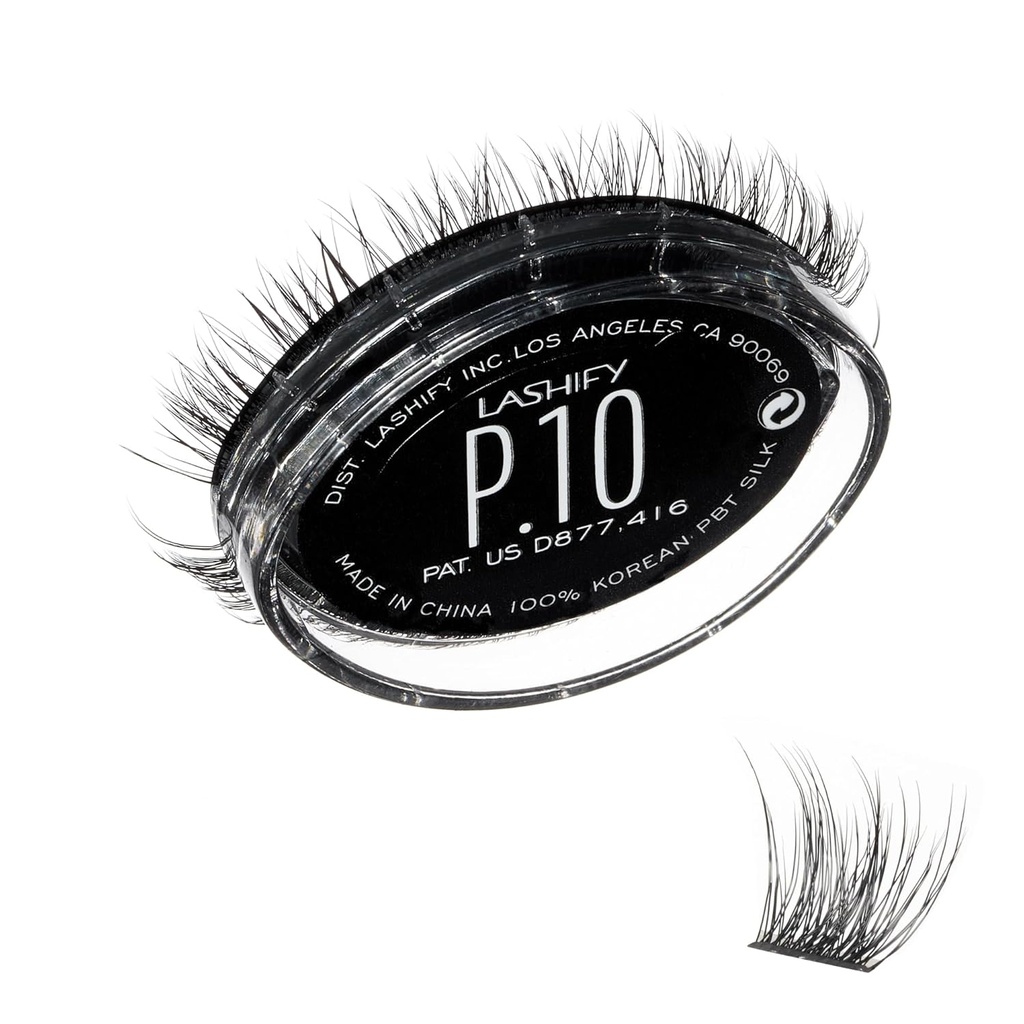 Lashify Plushy 10mm Gossamer řasy v černé, snadné DIY falešné řasy pro objemný, ale stále přírodní vzhled