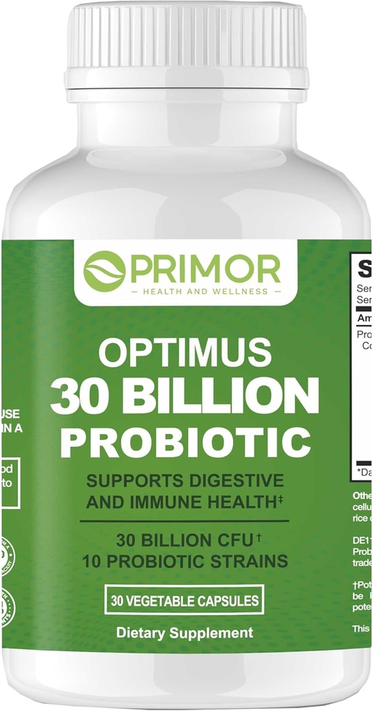 30 Bilion Probiotika - 10 Úlisy 124; Vegan, Non- GMO 124; Zdravý Gut - Podporuje stravovací - Okusní zácpa, Průjem, Plyn & Bloating. pro ženy & Muži 124; 30 Počet