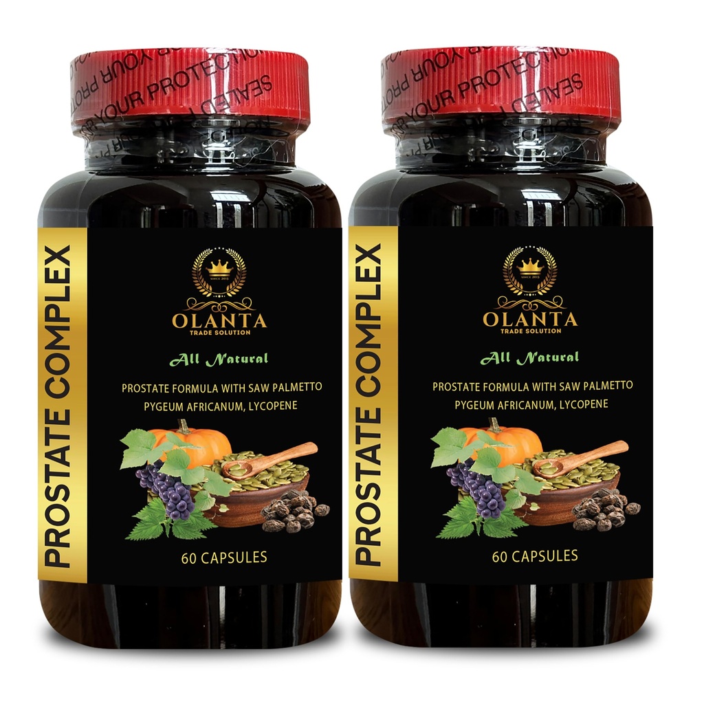 Prostate Complex All Natural - Prostate Complex doplňky pro muže, Supplement pro muže, Prostate Supreme se Saw Palmetto - 2 Lahve 120 Kapsle