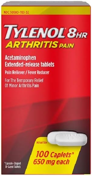 Tylenol 8 hodin Artritida Pain Caplet, 100 Počet