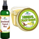 Jewelweed Topical Mist 8 Oz a bylinné nohy Salve 4 Oz - Řešení pro Itch, aby bylo jednodušší si každý den