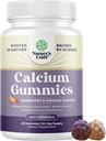Vysoce absorpční vápníkové gumy s vitaminem D3 - Delicious vápník 500 mg gumy pro dospělé - Žvýkací a vitamin D dodatek pro kostní zdraví a imunitní podporu želatinové zdarma 60ct (1 balení)