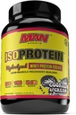 MAN Sports New Flavor ISO- protein Hydrolyzovaný 100% čistý syrovátkový protein izolát prášek, cookies a krém, 1,42 Pounds (20 dní dodávky)