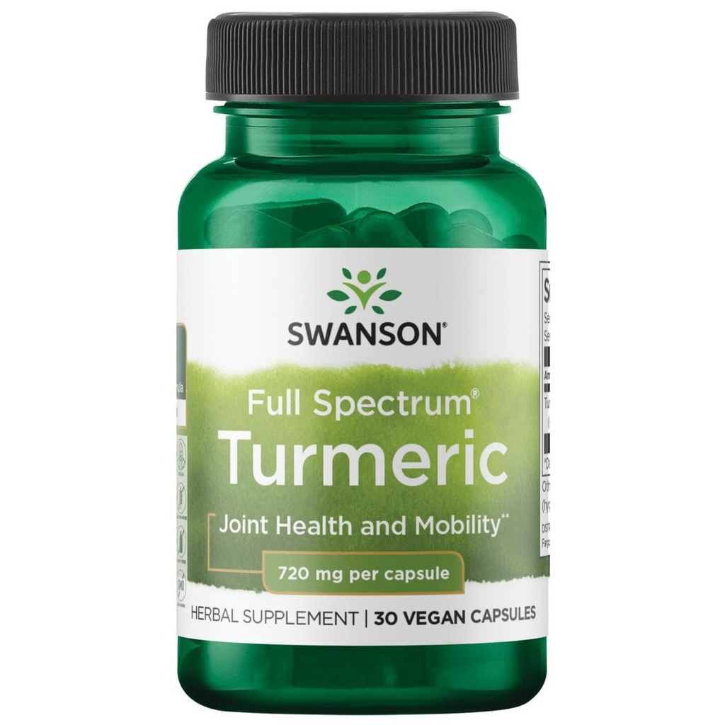 Swanson Turmeric 720 Miligramy 30 Kapsle