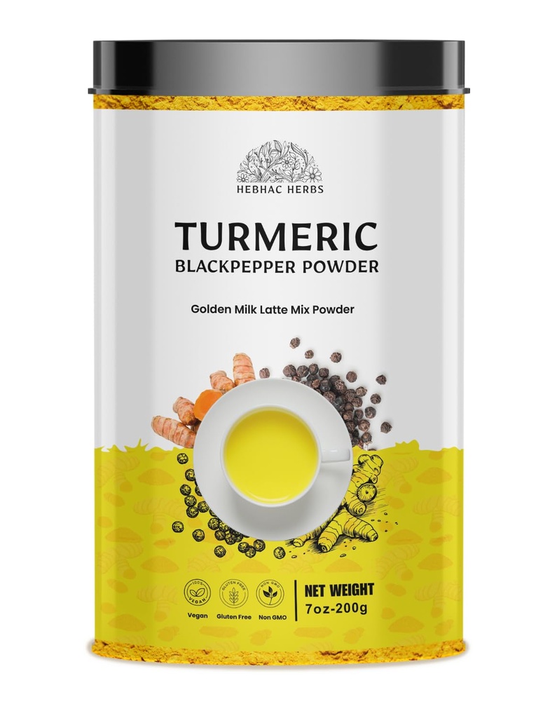 Kurkumin kurkumin prášek s Black Pepper - Kurkumin Latte Mix s kurkumin, černý pepř - Golden Milk Instant Drink Mix Powder