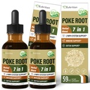Lymfa System Support with Poke Root Drops, Lymfatické Drainment dodatek pro lymfodémy, 7 v 1 Formule s Goldenseal Extract pro imunitní podporu, Pampeliška pro Detox & Cleanse. 4oz