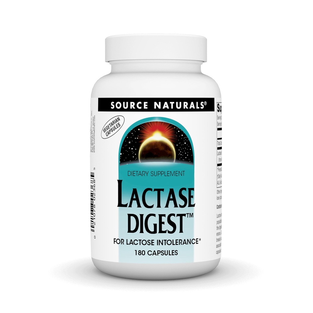 Zdroj Naturals Lactase Digest, pro intoleranci laktózy * - 180 Kapsle