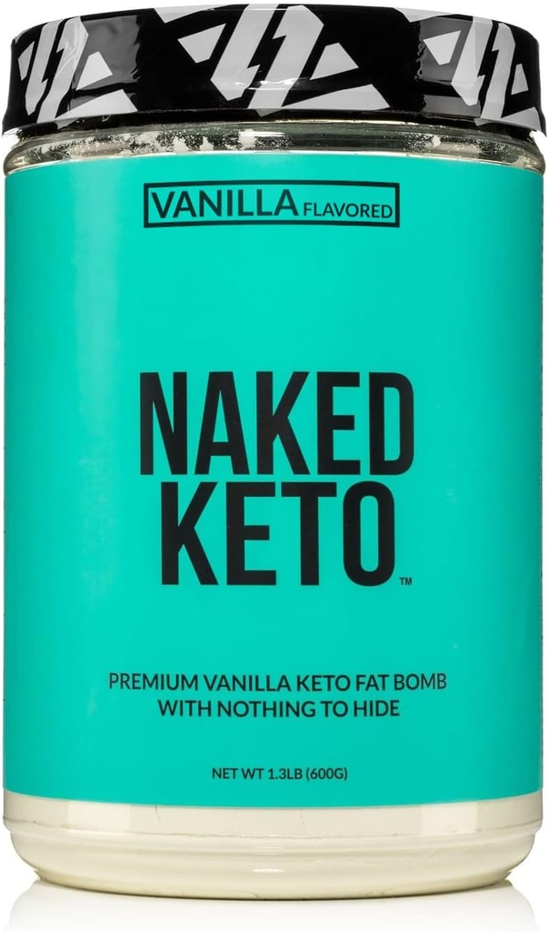 Nahá Vanilla Keto - Premium Vanilla Keto Fat Bomb Powder - Nic umělého - Gluten- Free Keto Bomb Vanilla Mct Oil Powder s No Gmos - 1.3 Lb