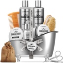 Mens dárky, Sandalwood Beard Grooming Kit, Mens Grooming Kit pro přítele otce, On, 11pc Beard Straightener pro muže Vousy péče, Vousy růst a Trimming Gift, Vousy Wash růstový olej & Více