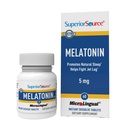 Superior Source Melatonin 5 mg - Doplněk pro zdravou podporu spánku pro dospělé - Melatonin Formule s heřmánkovými AIDS Relaxation & Restful Sleep - 60 Sublingválních Rozpouštěcích tablet